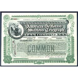 American DeForest Wireless Telegraph Co., 1904 Issued Stock