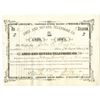 Image 1 : Ames and Nevada Telephone Co. 1881 I/U Stock Certificate.