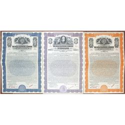 Bell Telephone Co. of Pennsylvania Specimen Bond Trio, ca. 1923-1925