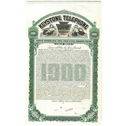 Keystone Telephone Co. of Philadelphia 1905 Specimen Bond