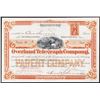 Image 1 : Overland Telegraph Co. 1899 I/U Stock Certificate.