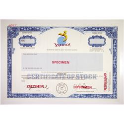 Yahoo! Inc., 1995 IPO Specimen Stock Certificate