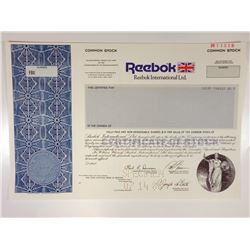 Reebok International Ltd. 1988 Specimen Stock Certificate