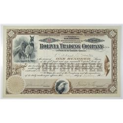 Bolivia Trading Co. 1902 I/U Stock Certificate