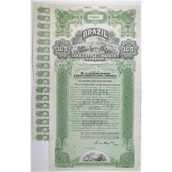 Brazil Land, Cattle and Packing Co. 1911 Specimen Bond
