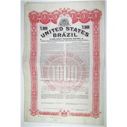 United States of Brazil, 1901 Approval Proof Bond