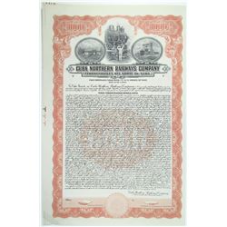 Cuba Northern Railways Co. 1927 Specimen Bond