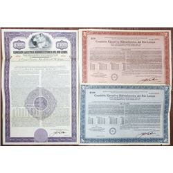 Comision Ejecutiva Hidroelectrica del Rio Lempa 1950 Specimen Bond Trio