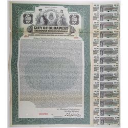 City of Budapest 1927 Specimen Bond