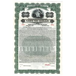 City of Milan 1927 Specimen Bond