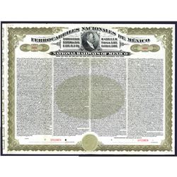 National Railways of Mexico, 1907 Specimen Bond.