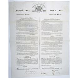 Poyaisian Land Grant, 1830 Series E Land Certificate for 50 acres, I/U Land Certificate Signed by Si