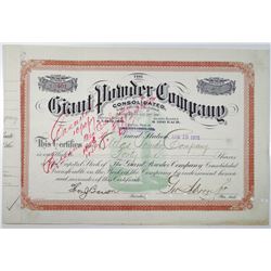 Giant Powder Co. 1915 I/C Stock Certificate