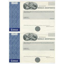 Hercules Incorporated, ND (ca.1970-80's) Uncut Proof Sheet of 4 Registered Bonds.