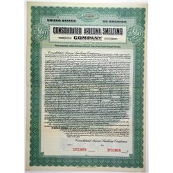 Consolidated Arizona Smelting Co. 1919 Specimen Bond