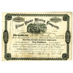 Silver Plume Mining Co. 1883 I/U Stock Certificate