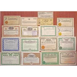 Western Mining Company Stock Certificate Assortment, ca.1880 to 1950.