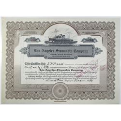 Los Angeles Steamship Co. 1924 I/C (Reissued) Stock Certificate