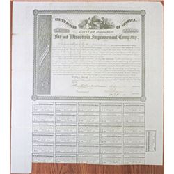 Fox and Wisconsin Improvement Co. 1853 Bond