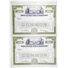 Image 1 : Pure Oil Co. Specimen Uncut Stock Certificate Pair