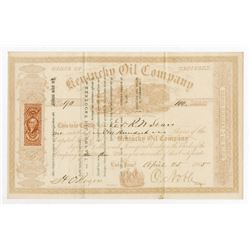 Kentucky Oil Co., 1865 I/U Stock Certificate.