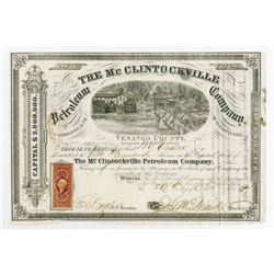 McClintockville Petroleum Co., 1867 Stock Certificate