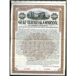 Gulf Terminal Company of Mobile Alabama, 1907 Specimen Bond.