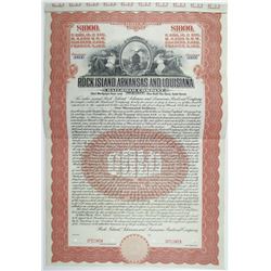 Rock Island, Arkansas and Louisiana Railroad Co. 1910 Specimen Bond