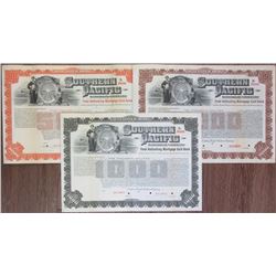 Southern Pacific Railroad Co., 1905 Specimen Bond Trio
