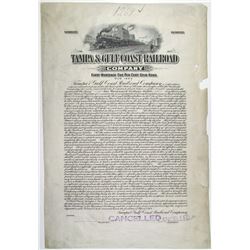 Tampa & Gulf Coast Railroad Co., 1913 Unique Progress Proof Bond
