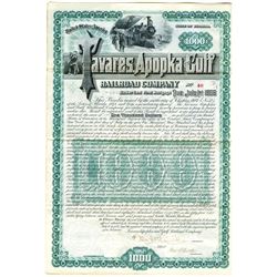 Tavares, Apopka and Gulf Railroad Co. 1886 I/U Bond