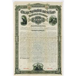 Chicago, Springfield and St. Louis Railroad Co., 1883 Bond.