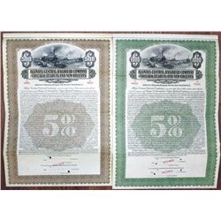 Illinois Central Railroad Co. and Chicago, St. Louis and New Orleans Railroad Co. 1913 Specimen Bond