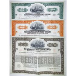 Indianapolis Union Railway Co. 1936 Specimen Bond Trio