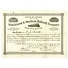 Image 1 : Hutchinson & Southern Railroad Co. 1897 I/U Stock Certificate