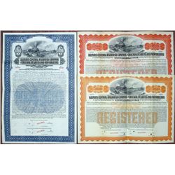Illinois Central Railroad Co. and Chicago, St. Louis and New Orleans Railroad Co. 1913 Specimen Bond