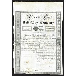 Mexican Gulf Rail-Way Co. 1840 I/C Bond.