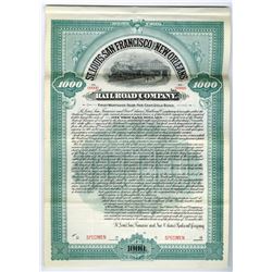 St. Louis, San Francisco and New Orleans Railroad Co., 1902 Specimen Bond