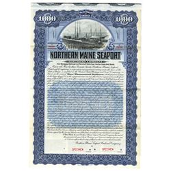 Northern Maine Seaport Railroad Co., 1905 Specimen Bond