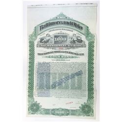 Baltimore and Ohio Railroad Co., 1899 (Reissued with Higher Interest in 1925 and again in 1940) Spec