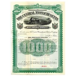 Central Massachusetts Railroad Co., 1895 Specimen Bond.