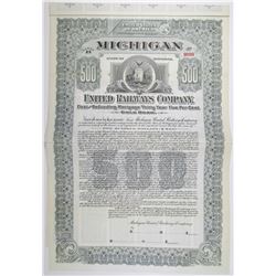 Michigan United Railways Co. 1906 Specimen Bond