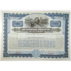 Missouri Pacific Railway Co. 1907 Specimen Bond Rarity