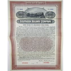 Southern Railway Co. 1917 Specimen Bond Rarity