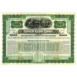 Southern Railway Co., 1894 (Reissued in 1900) Specimen Bond