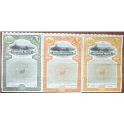 Northern Pacific Railway Co. Specimen Bond Trio Rarity, ca. 1922-1923