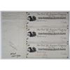 Image 1 : New York Life Insurance Co., National Park Bank of New York, 1884 Unique Approval Proof Sheet of 5 C