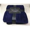 Image 1 : Coral Fleece Super Soft Blanket- Full/Queen Blue