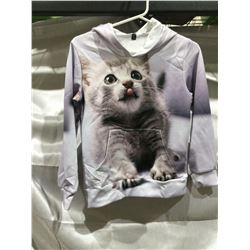 Graphic Kitten Hoodie (Size 130)