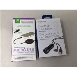 Lot of Assorted Charging Cables